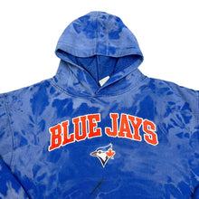 Load image into Gallery viewer, MLB TORONTO BLUE JAYS Embroidered Baseball Logo Spellout Tie Dye Pullover Hoodie
