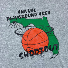 Load image into Gallery viewer, Vintage ANNUAL PLAYGROUND AREA SHOOTOUTA Basketball Souvenir Graphic T-Shirt
