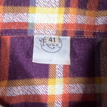 Load image into Gallery viewer, Vintage Roer Burgundy Orange Multi Plaid Check Long Sleeve Flannel Shirt
