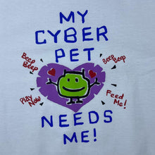 Load image into Gallery viewer, My Cyber Pet Needs Me Virtual Pet Y2K Novelty Souvenir Graphic White T-Shirt
