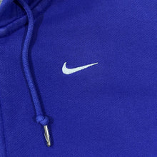 Load image into Gallery viewer, NIKE Athletic Dept. Classic Embroidered Mini Swoosh Logo Blue Zip Hoodie
