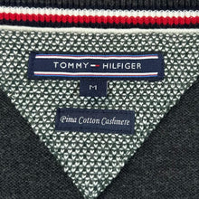 Load image into Gallery viewer, TOMMY HILFIGER Embroidered Mini Logo Pima Cotton Cashmere V-Neck Sweater Jumper

