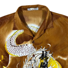 Load image into Gallery viewer, Early 00&#39;s Hai Zhour Gothic Y2K Dragon Graphic Burnt Orange Short Sleeve Shirt
