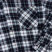 Load image into Gallery viewer, Vintage Pradizo Grey Red White Plaid Check Long Sleeve Cotton Flannel Shirt
