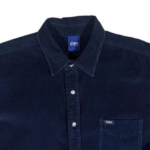 Load image into Gallery viewer, COTTON TRADERS Classic Navy Blue Corduroy Cord Long Sleeve Shirt
