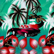 Load image into Gallery viewer, Early 00’s OXYZONE Hawaiian Tropical Car Patterned All-Over Print Polyester Shirt
