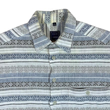 Load image into Gallery viewer, Vintage CLUB D'AMINGO Aztec Patterned Striped Short Sleeve Flannel Shirt
