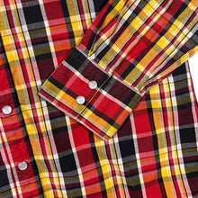 Load image into Gallery viewer, Levi&#39;s Multi Plaid Check Western Style Popper Button Cotton Long Sleeve Shirt
