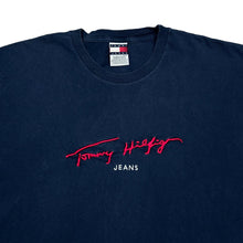 Load image into Gallery viewer, Early 00&#39;s TOMMY JEANS Tommy Hiliger Embroidered Big Spellout Logo T-Shirt
