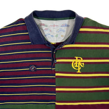 Load image into Gallery viewer, COTTON TRADERS Rugby Multi Colour Block Striped Short Sleeve Polo Shirt
