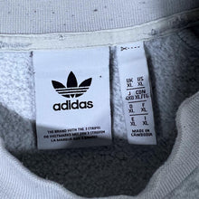 Load image into Gallery viewer, Adidas Three Stripe Mini Logo Green Grey Colour Block Crewneck Sweatshirt
