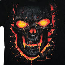 Load image into Gallery viewer, SPIRAL Gothic Horror Fantasy Molten Lava Skull Graphic T-Shirt
