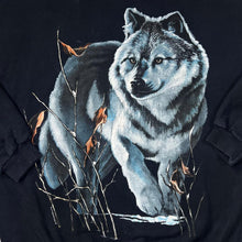 Load image into Gallery viewer, Vintage 90&#39;s HARLEQUIN Wolf Animal Nature Wildlife Graphic Crewneck Sweatshirt
