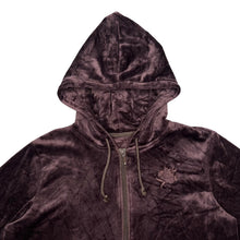 Load image into Gallery viewer, Y2K Embroidered Floral Motif Classic Basic Essential Velvet Velour Zip Hooded Tracksuit Top

