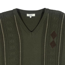 Load image into Gallery viewer, Vintage EWM Edinburgh Woolen Mill Grandad Patterned Acrylic Button Cardigan Sweater
