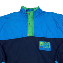 Load image into Gallery viewer, Vintage PUMA 101% Colour Block Patch Logo 1/4 Zip Pullover Fleece Sweatshirt
