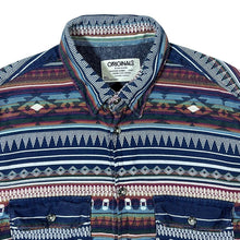 Load image into Gallery viewer, Jack &amp; Jones Originals Aztec Crazy Patterned Long Sleeve Cotton Flannel Shirt
