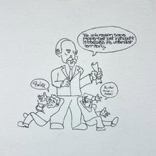 Load image into Gallery viewer, Vintage USN CLASS OF 2001 "Unfamiliar Territory" Cartoon Souvenir Graphic White T-Shirt
