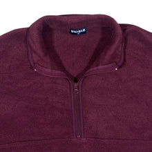 Load image into Gallery viewer, UNIQLO Classic Burgundy Basic 1/4 Zip Pullover Fleece Sweatshirt
