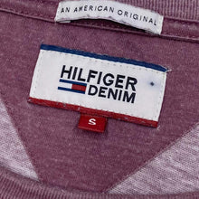 Load image into Gallery viewer, Hilfiger Denim Tommy Hilfiger Spellout Graphic Longline Burgundy T-Shirt
