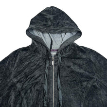 Load image into Gallery viewer, LANE BRYANT Classic Basic Essential Velvet Velour Zip Hooded Tracksuit Top
