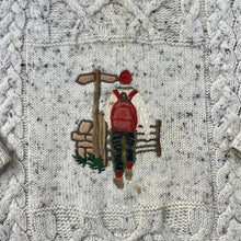 Load image into Gallery viewer, Vintage 90&#39;s ACORN Embroidered Hiker Heavy Wool Cable Knit Sweater Jumper
