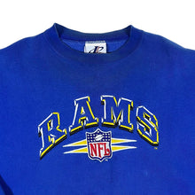 Load image into Gallery viewer, Vintage Logo Athletic NFL St. Louis Rams Football Embroidered Blue Sweatshirt
