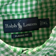 Load image into Gallery viewer, Vintage Ralph Lauren "Classic Fit" Green Check Short Sleeve Button-Up Cotton Shirt
