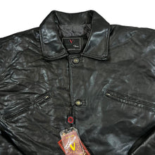 Load image into Gallery viewer, Vintage VINCENT &amp; CO. ALTA MODA Made In Italy Faux Black Leather Button Jacket
