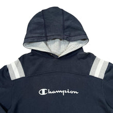 Load image into Gallery viewer, CHAMPION Classic Logo Spellout Graphic Navy Blue Pullover Hoodie
