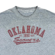Load image into Gallery viewer, Early 00&#39;s OKLAHOMA SOONERS College Logo Spellout Graphic Grey T-Shirt
