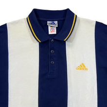 Load image into Gallery viewer, Vintage ADIDAS Classic Colour Block Striped Embroidered Mini Logo Short Sleeve Polo Shirt
