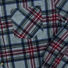 Load image into Gallery viewer, Vintage Lecanto Grey Red Plaid Check Long Sleeve Cotton Flannel Shirt
