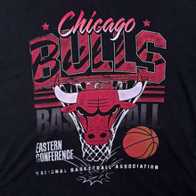 Load image into Gallery viewer, Abercrombie &amp; Fitch NBA Chicago Bulls Basketball Graphic Washed Black T-Shirt

