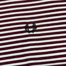 Load image into Gallery viewer, Early 00&#39;s FRED PERRY Classic Embroidered Mini Laurel Logo Striped Short Sleeve T-Shirt
