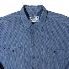Load image into Gallery viewer, Vintage 90&#39;s Golfer&#39;s Waffle Effect Grey Blue Long Sleeve Cotton Shirt
