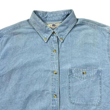Load image into Gallery viewer, Vintage Lee  "Classic Denim" Blue Denim Long Sleeve Button-Up Cotton Shirt
