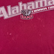 Load image into Gallery viewer, Early 00&#39;s Hanes ALABAMA CRIMSON TIDE College Logo Spellout Graphic Distressed Red T-Shirt
