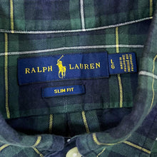 Load image into Gallery viewer, RALPH LAUREN &quot;Slim Fit&quot; Tartan Plaid Check Long Sleeve Button-Up Cotton Shirt
