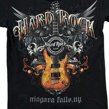 Load image into Gallery viewer, HARD ROCK CAFE &quot;Niagara Falls, NY&quot; Souvenir Logo Spellout Reworked Lace Up Graphic T-Shirt
