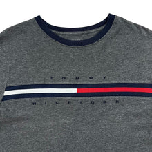 Load image into Gallery viewer, Tommy Hilfiger Embroidered Big Logo Spellout Short Sleeve Cotton T-Shirt
