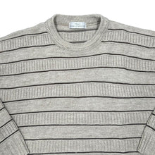 Load image into Gallery viewer, Vintage ST MICHAEL Marks &amp; Spencer Grandad Striped Patterned Acrylic Knit Crewneck Sweater Jumper
