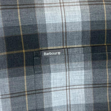 Load image into Gallery viewer, Barbour &quot;Tailored Fit&quot; Grey Plaid Check Long Sleeve Button-Up Cotton Shirt
