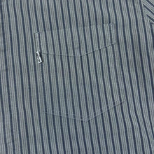 Load image into Gallery viewer, LEVI&#39;S &quot;Slim Fit&quot; Navy Blue Grey Striped Long Sleeve Cotton Shirt
