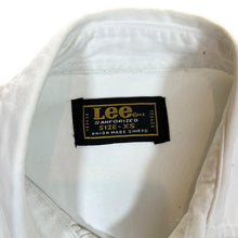 Load image into Gallery viewer, Vintage 90&#39;s LEE Sanforized Union Made White Cotton Long Sleeve Popper Shirt
