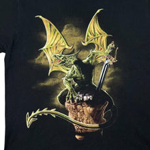 Load image into Gallery viewer, Early 00&#39;s STEDMAN Gothic Fantasy Dragon Sword Graphic T-Shirt
