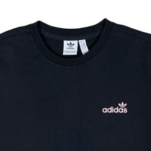 Load image into Gallery viewer, ADIDAS Logo Spellout Graphic Black Crewneck Sweatshirt
