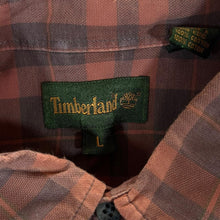 Load image into Gallery viewer, Vintage Timberland Brown Orange Plaid Check Long Sleeve Button-Up Cotton Shirt
