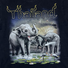 Load image into Gallery viewer, Early 00&#39;s Mr.Big THAILAND Elephant Wildlife Souvenir Graphic Black T-Shirt
