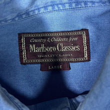 Load image into Gallery viewer, Vintage Marlboro Classics Blue Denim Long Sleeve Button-Up Cotton Shirt
